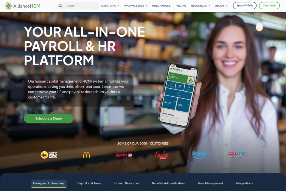 Aperçu de la landing page