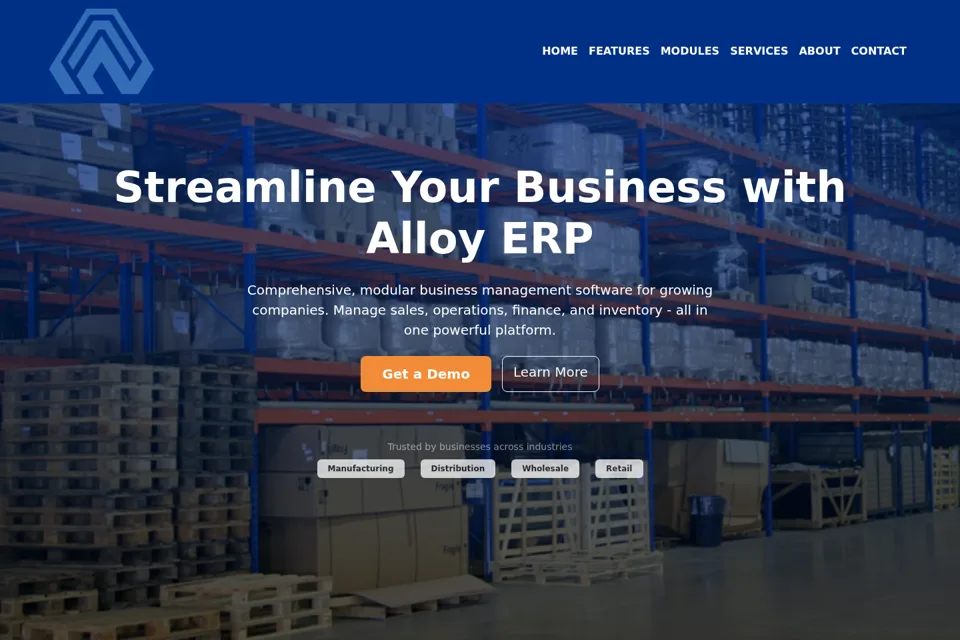Aperçu de la landing page