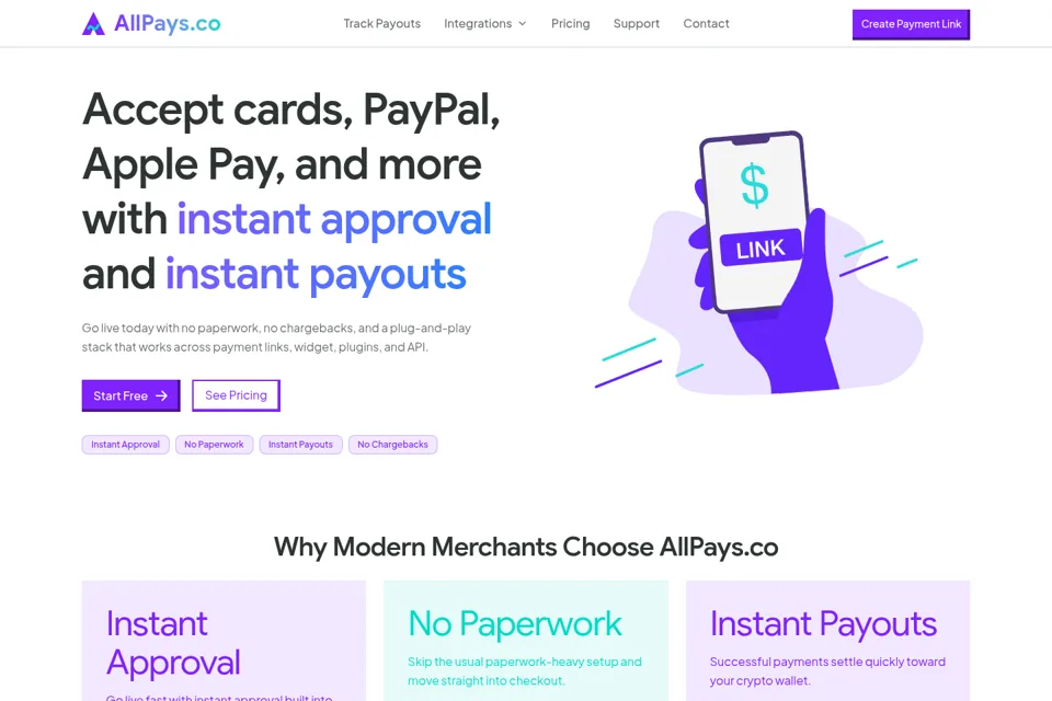 Aperçu de la landing page