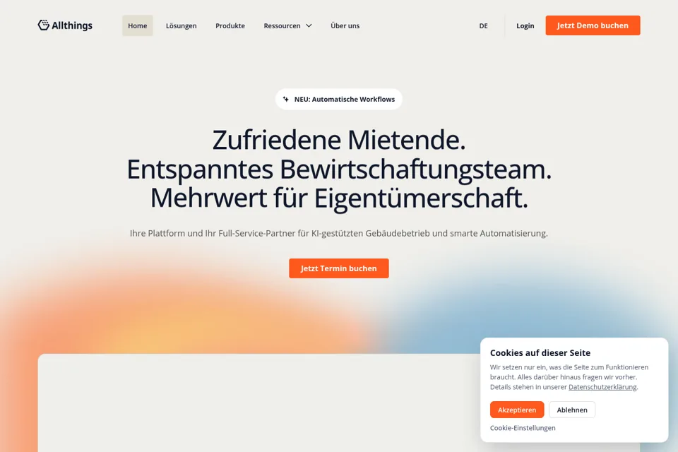 Landing page preview