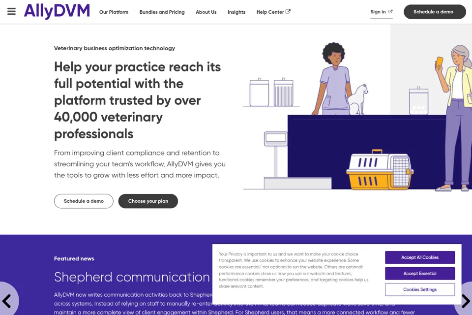 Aperçu de la landing page