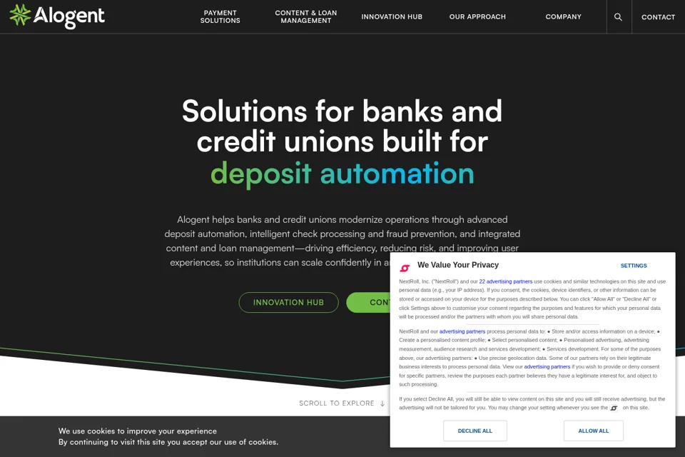 Aperçu de la landing page