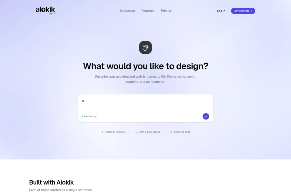 Aperçu de la landing page