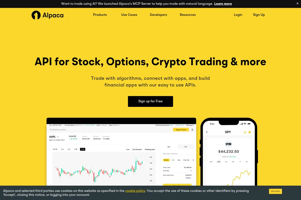 Aperçu de la landing page
