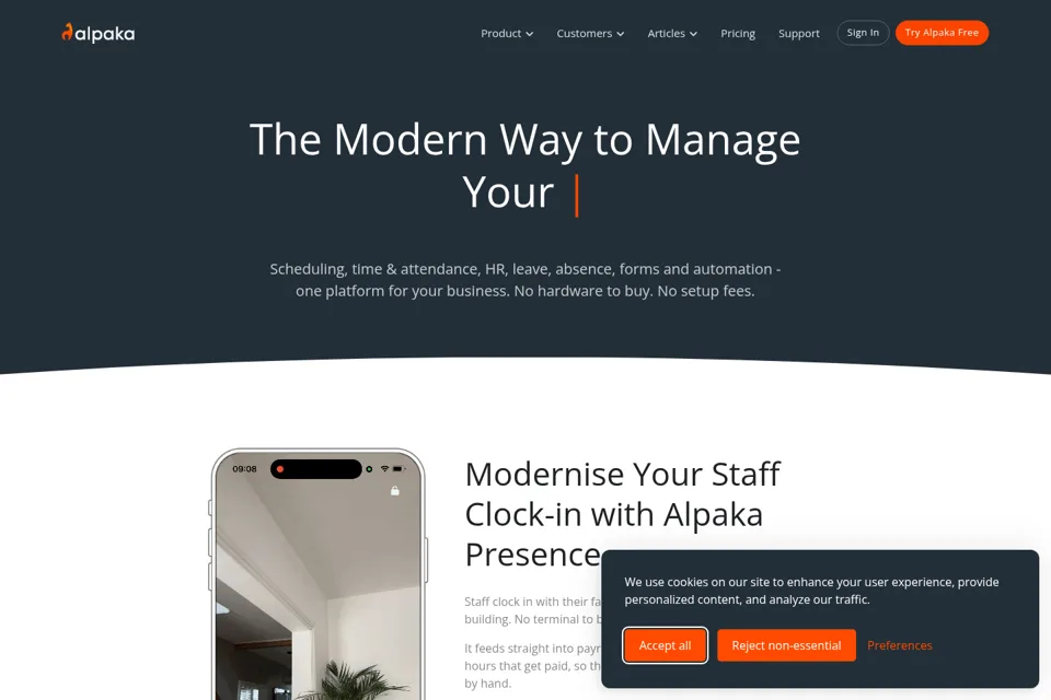 Landing page preview