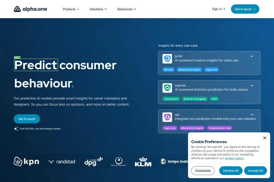 Landing page preview