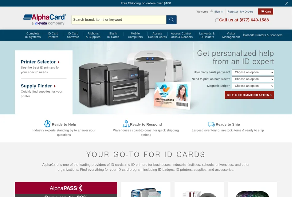 Aperçu de la landing page