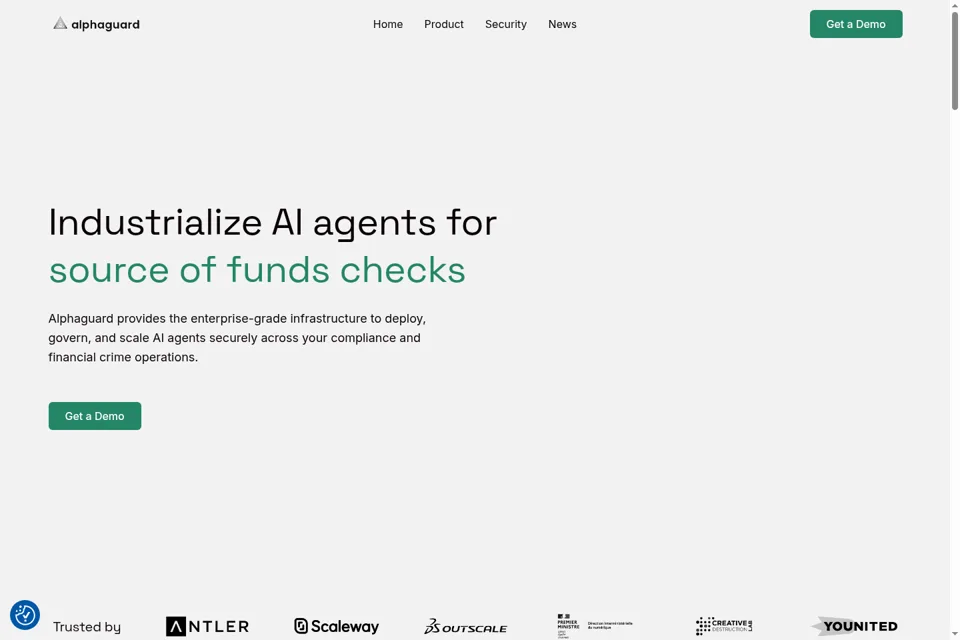 Aperçu de la landing page