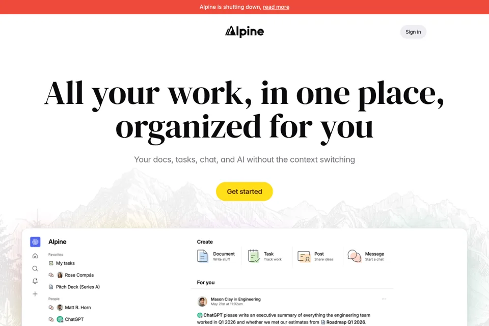 Aperçu de la landing page