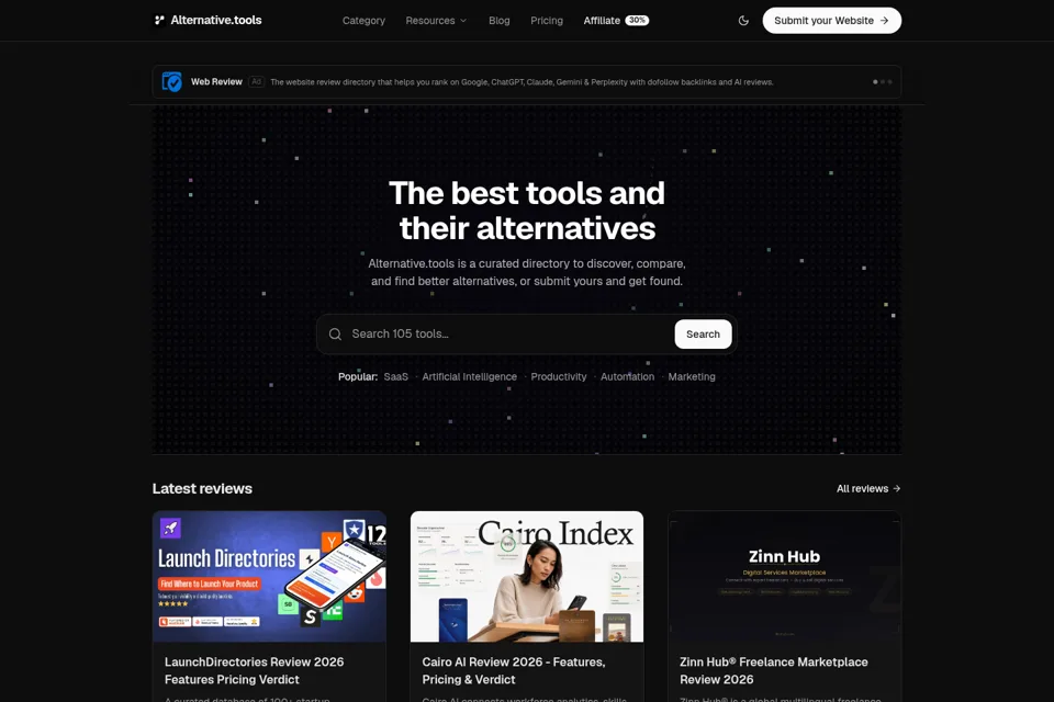 Landing page preview