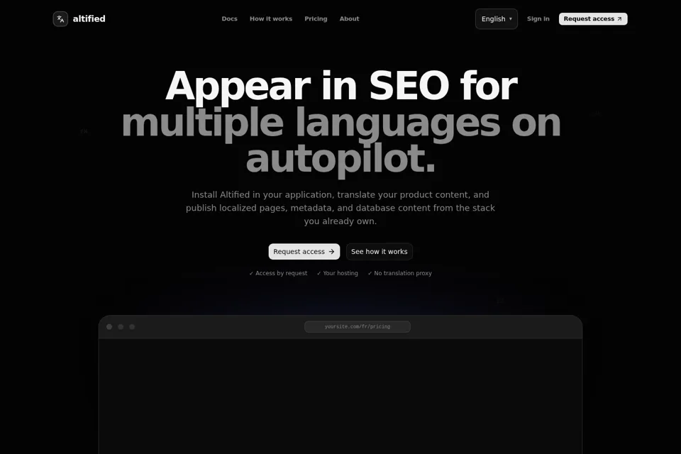 Aperçu de la landing page