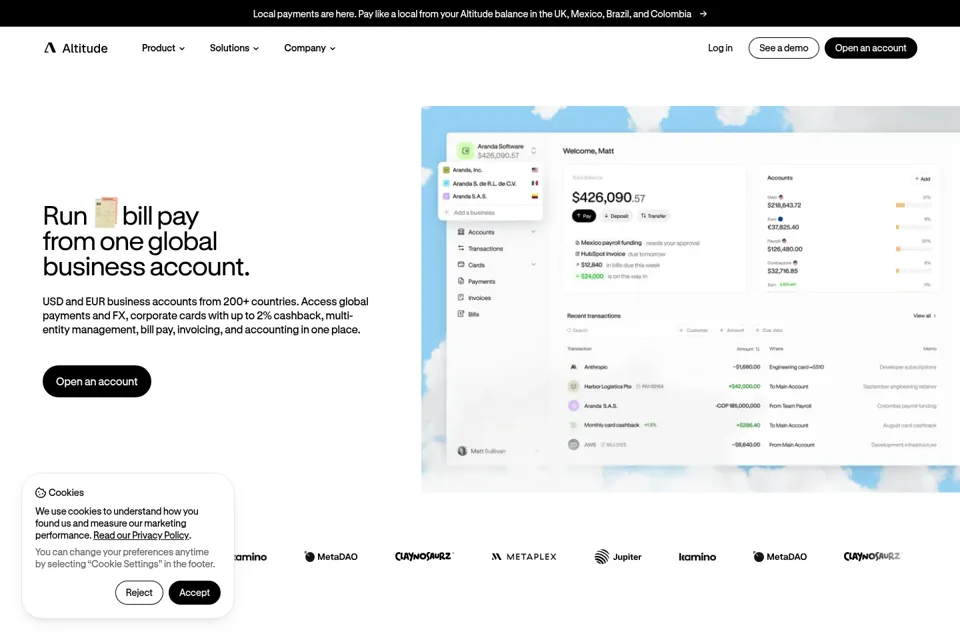 Aperçu de la landing page