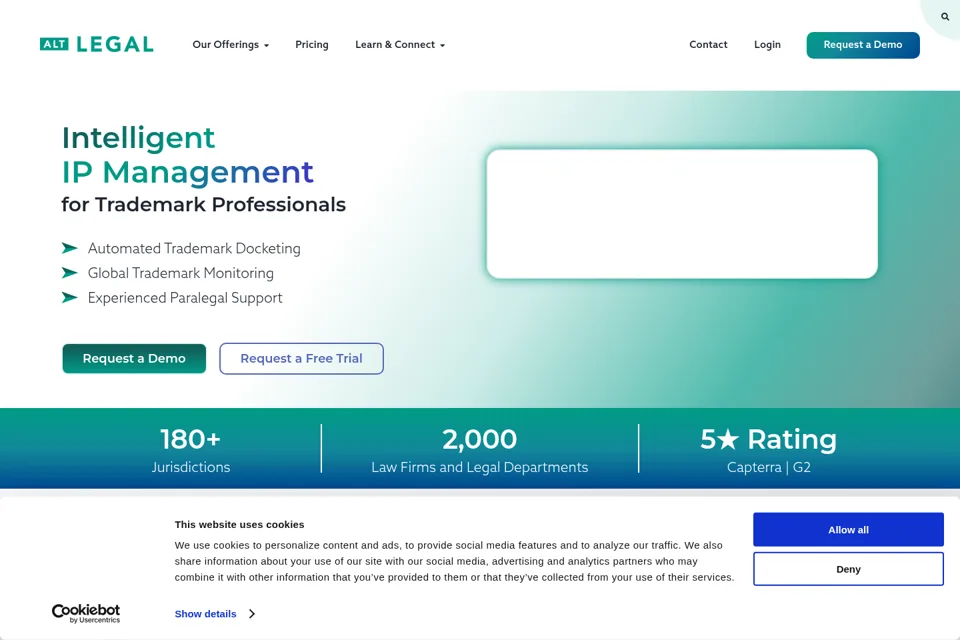 Aperçu de la landing page