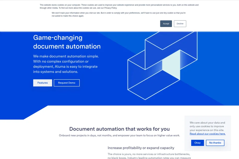 Aperçu de la landing page