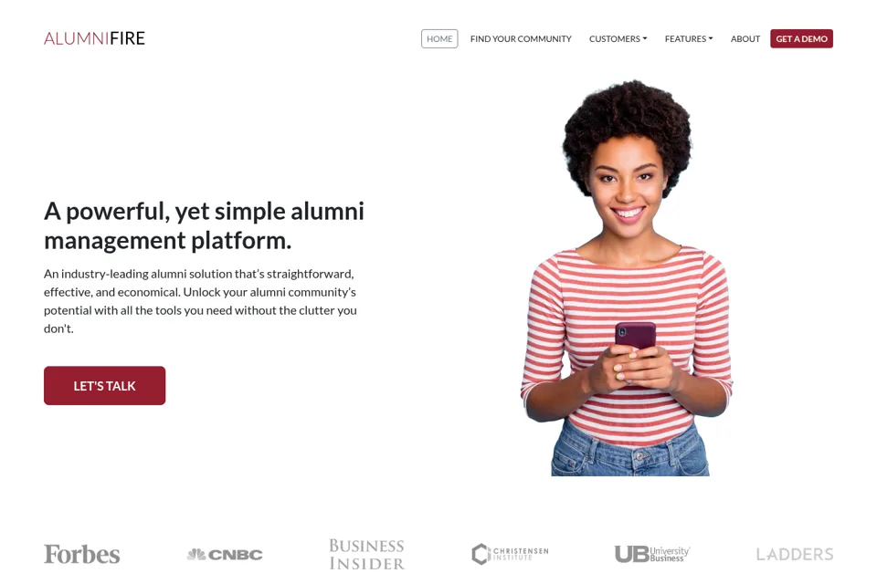 Aperçu de la landing page