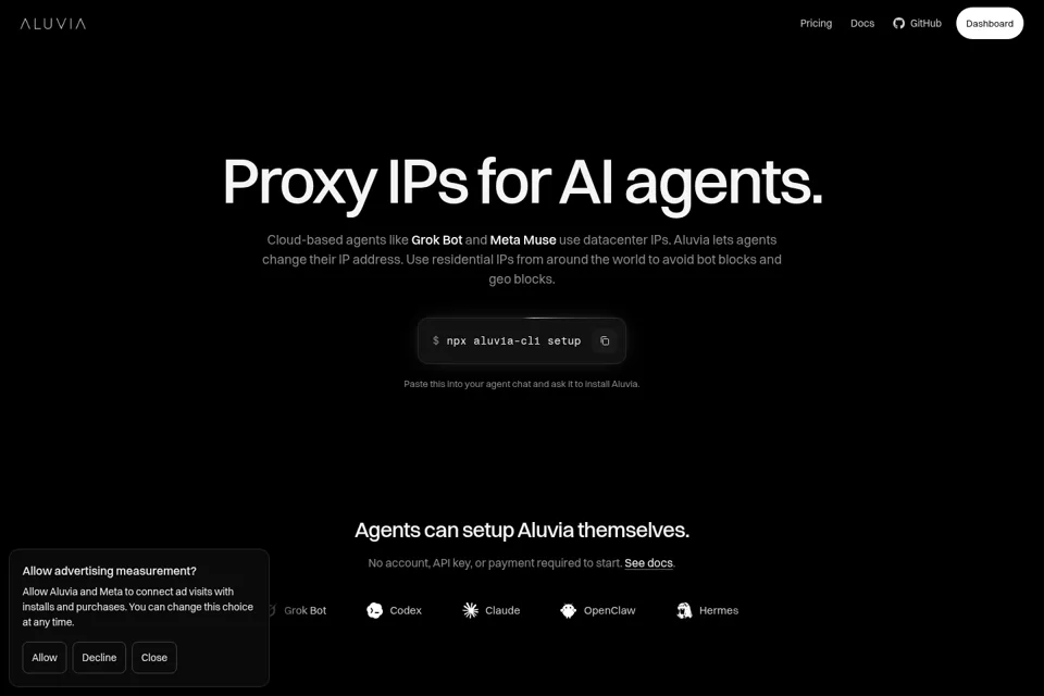 Aperçu de la landing page