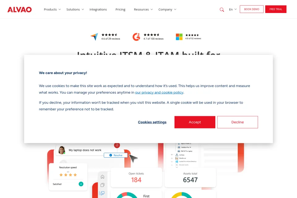 Landing page preview