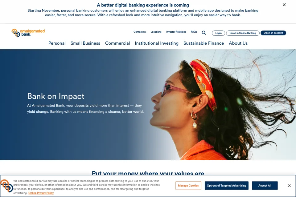 Aperçu de la landing page