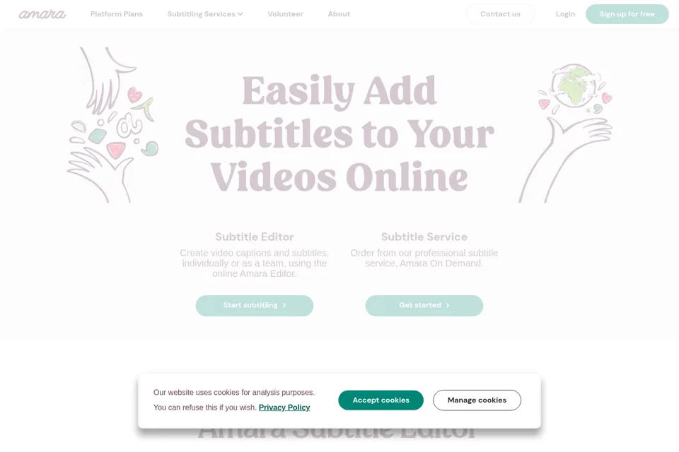 Aperçu de la landing page