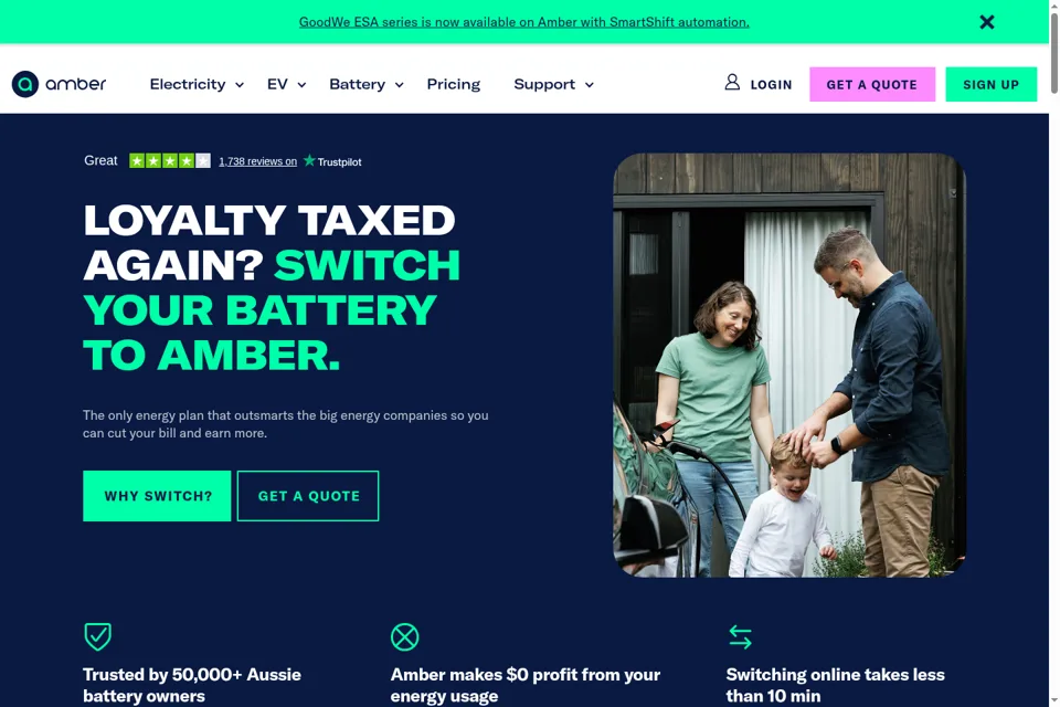 Aperçu de la landing page