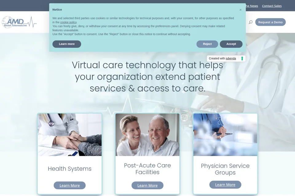 Aperçu de la landing page