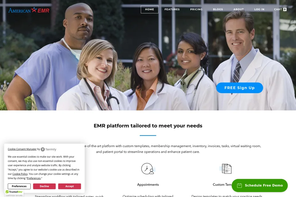 Landing page preview