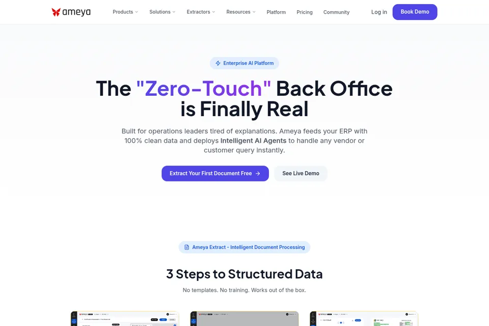 Aperçu de la landing page