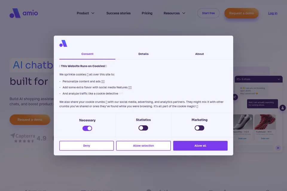 Aperçu de la landing page
