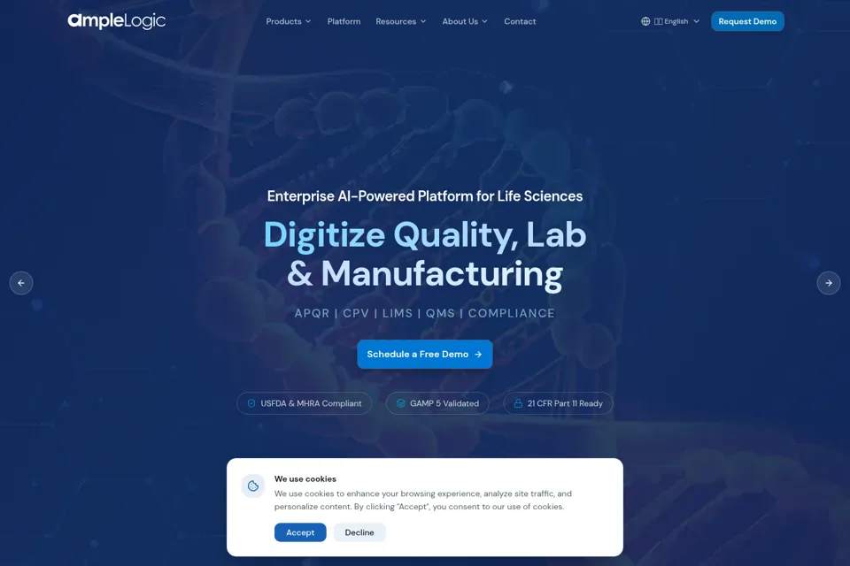 Aperçu de la landing page
