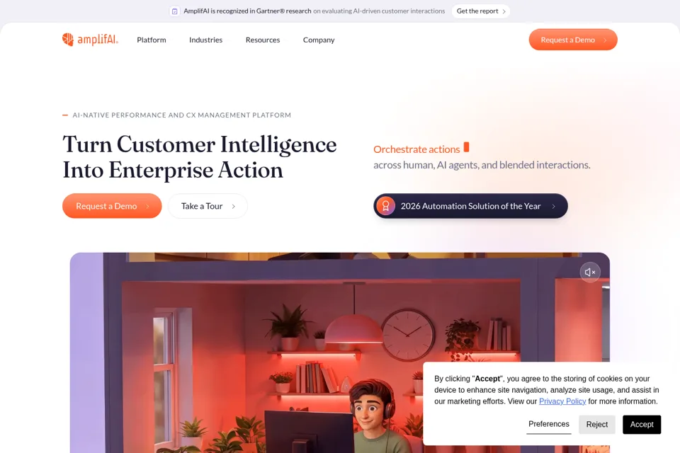 Aperçu de la landing page