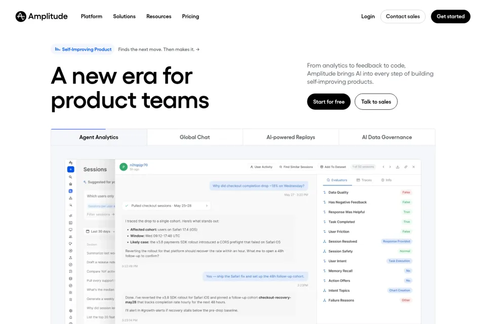 Aperçu de la landing page