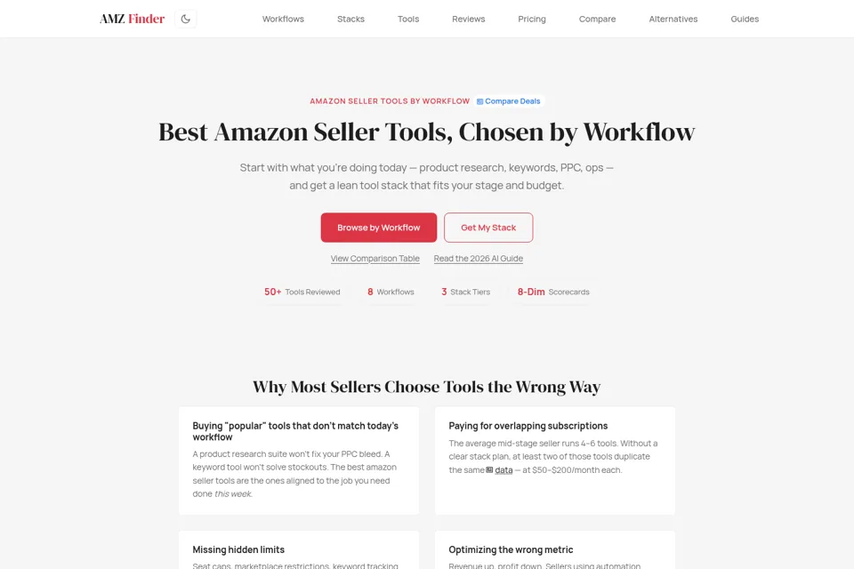 Aperçu de la landing page