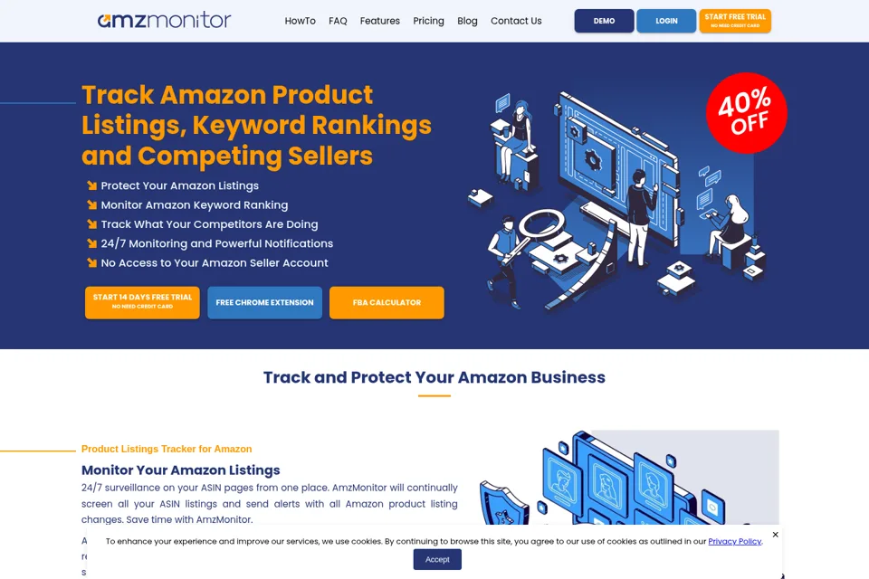Aperçu de la landing page