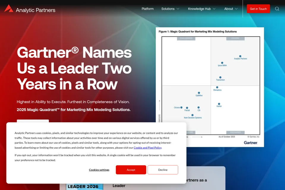 Aperçu de la landing page