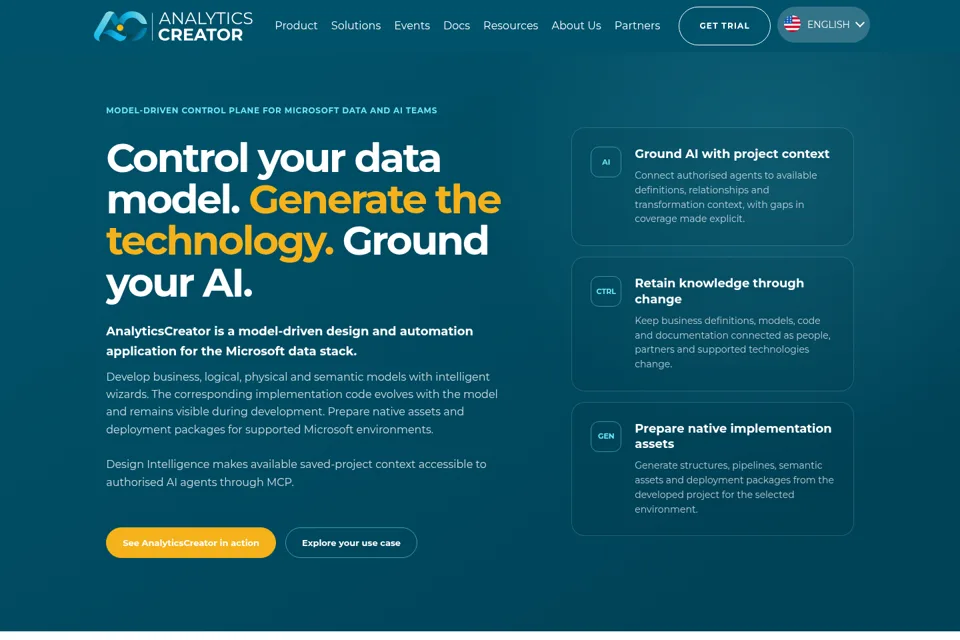 Aperçu de la landing page
