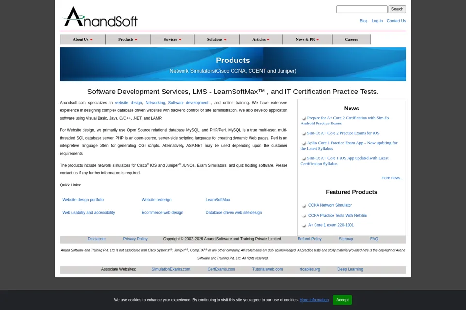 Landing page preview