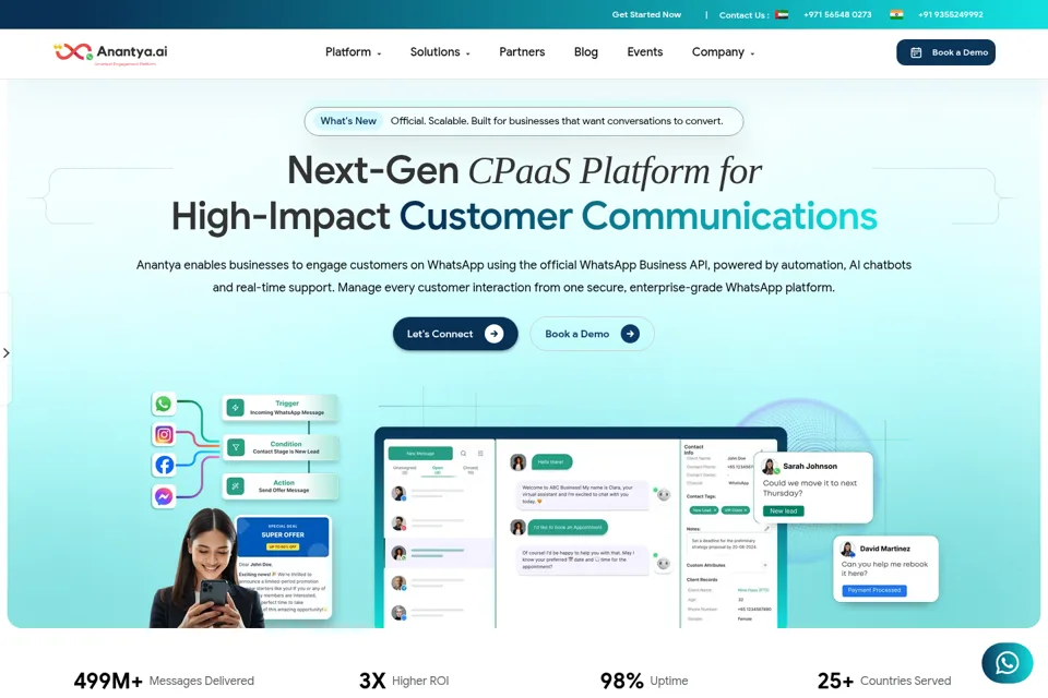 Aperçu de la landing page