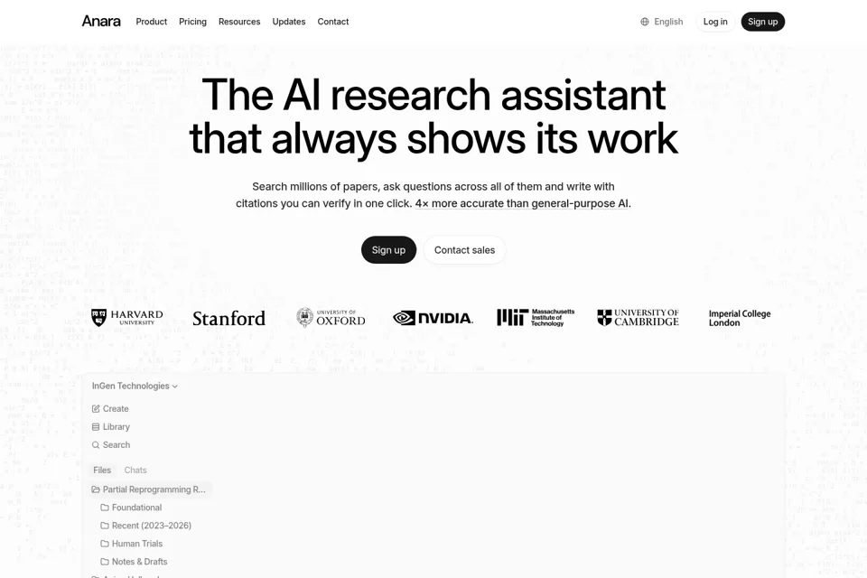 Landing page preview