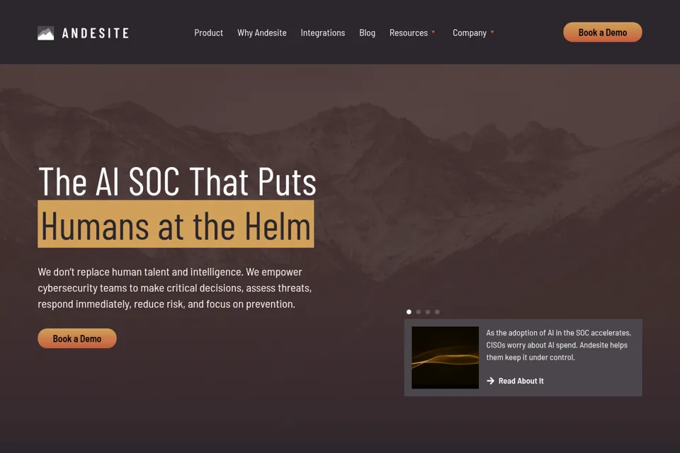 Aperçu de la landing page