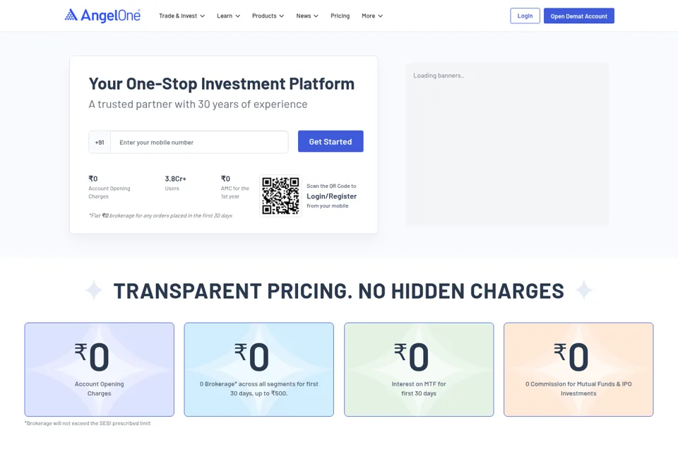 Aperçu de la landing page
