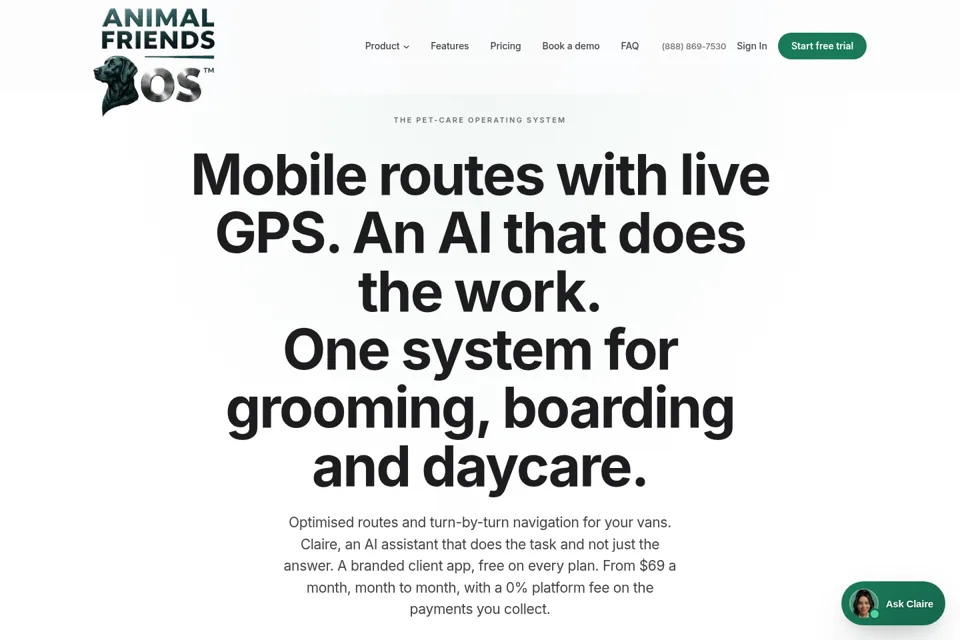 Aperçu de la landing page