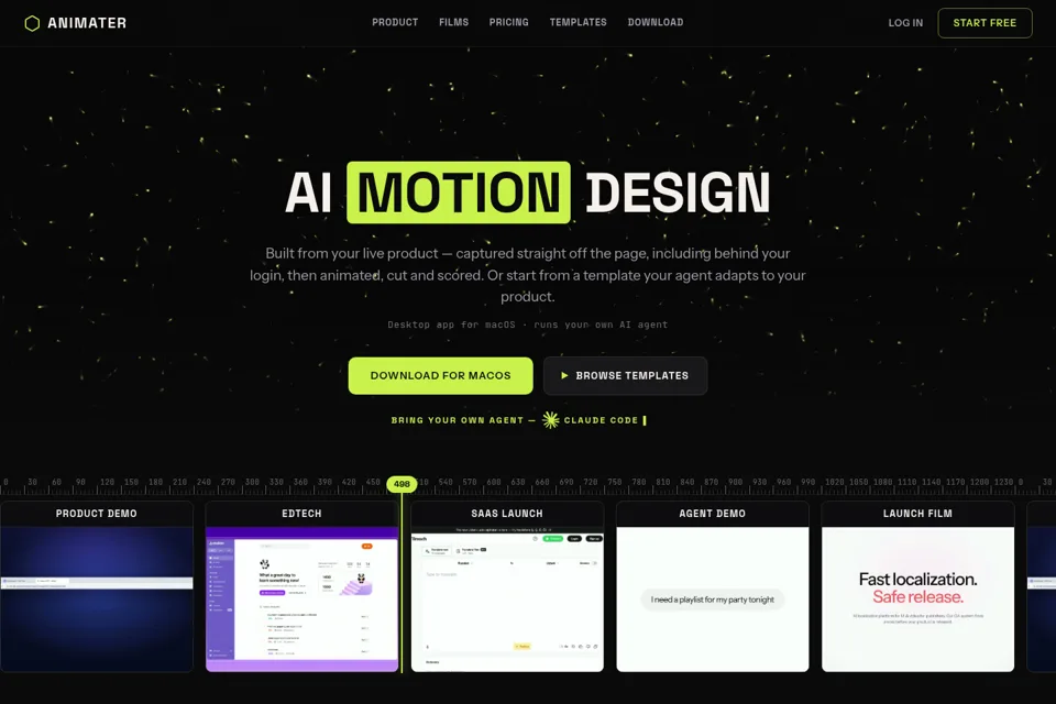 Aperçu de la landing page