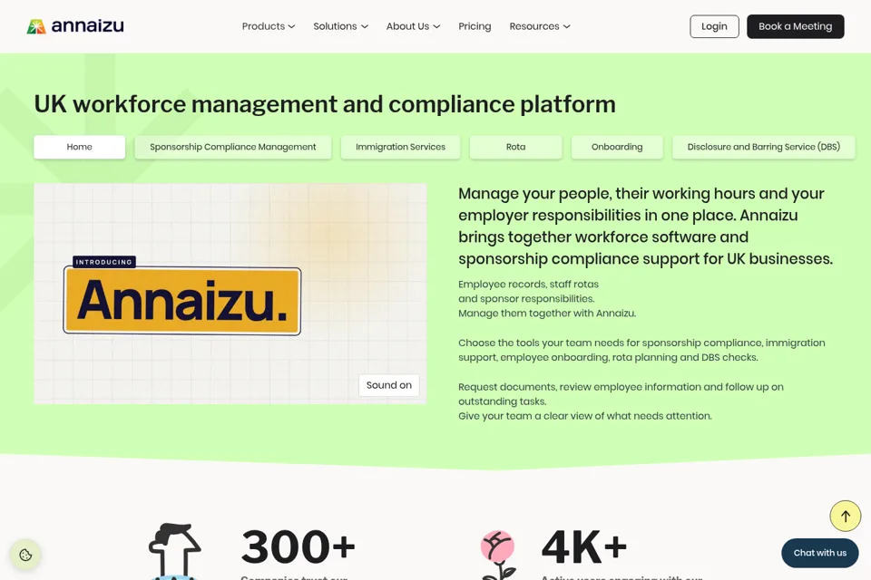 Aperçu de la landing page