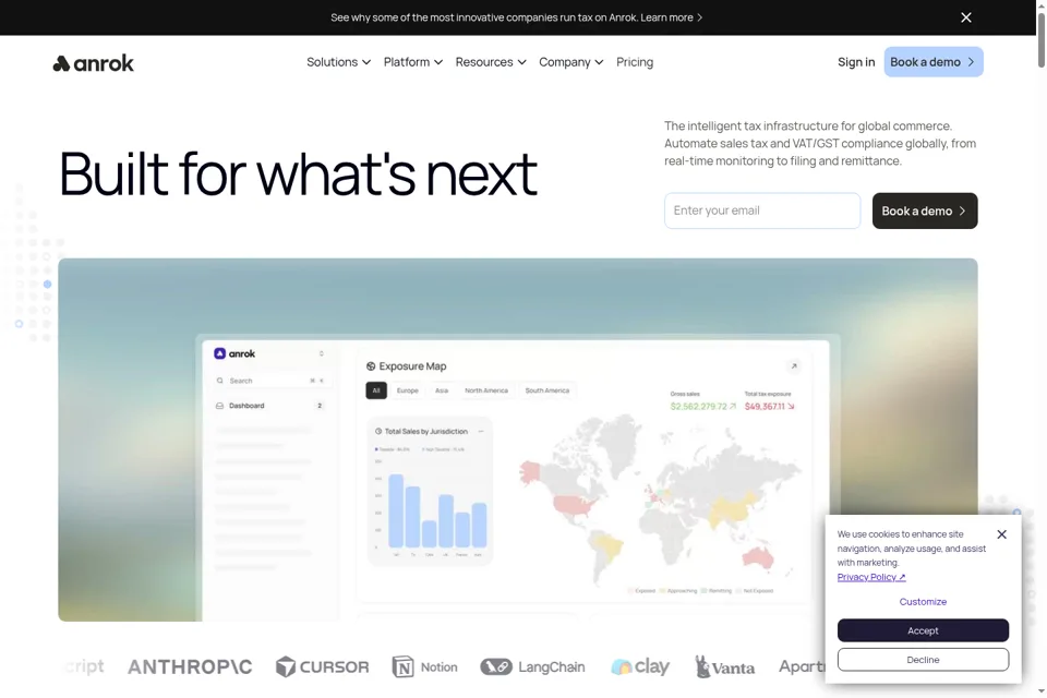 Aperçu de la landing page