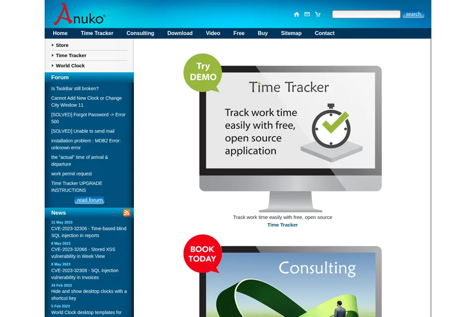 Aperçu de la landing page