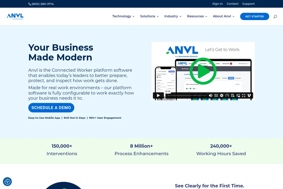 Aperçu de la landing page