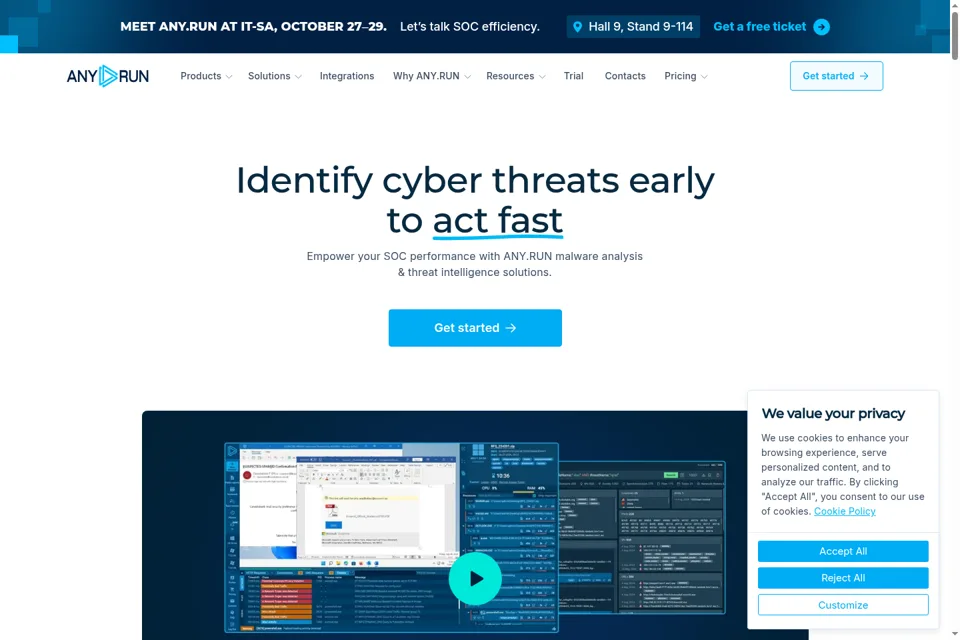 Landing page preview
