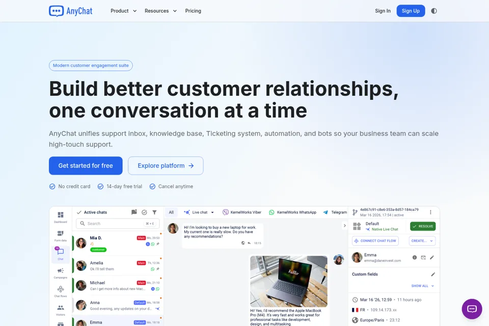 Landing page preview