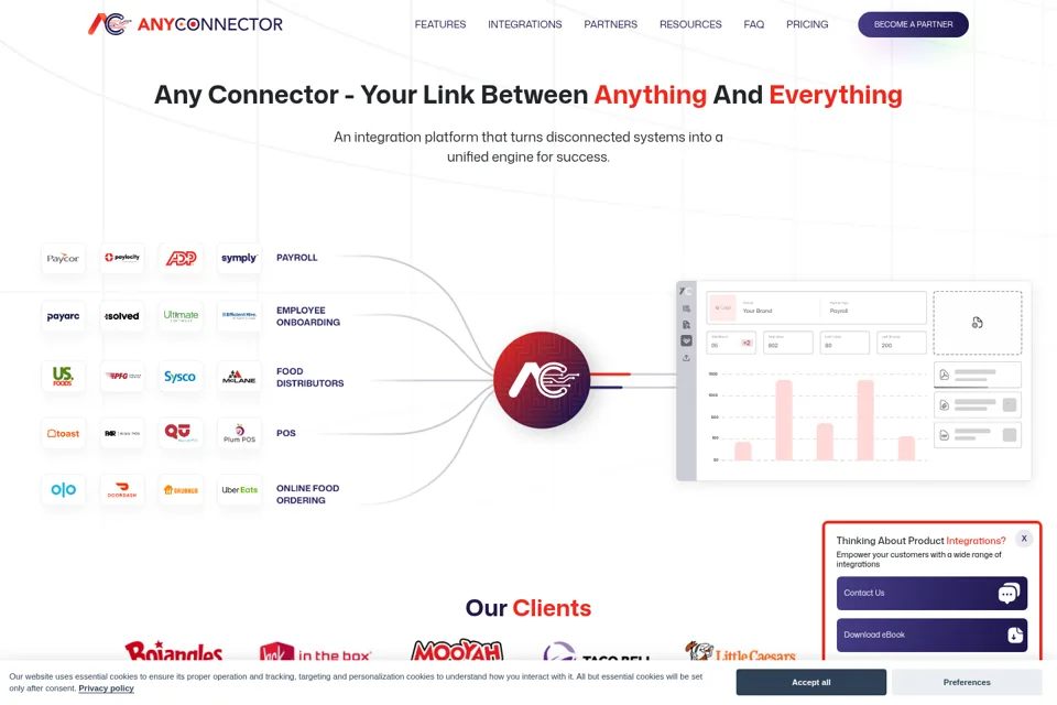 Aperçu de la landing page