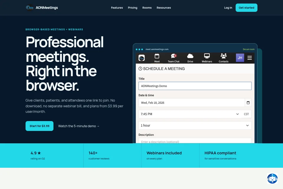 Aperçu de la landing page